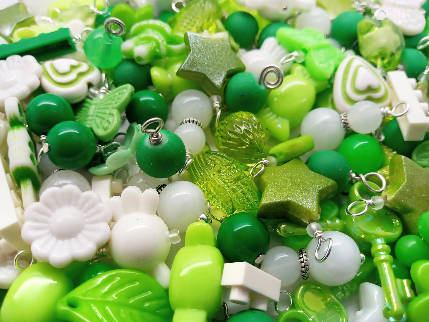 St. Patrick's Day Charm Mix, 35 pc Assorted Dangles and Acrylic Charms