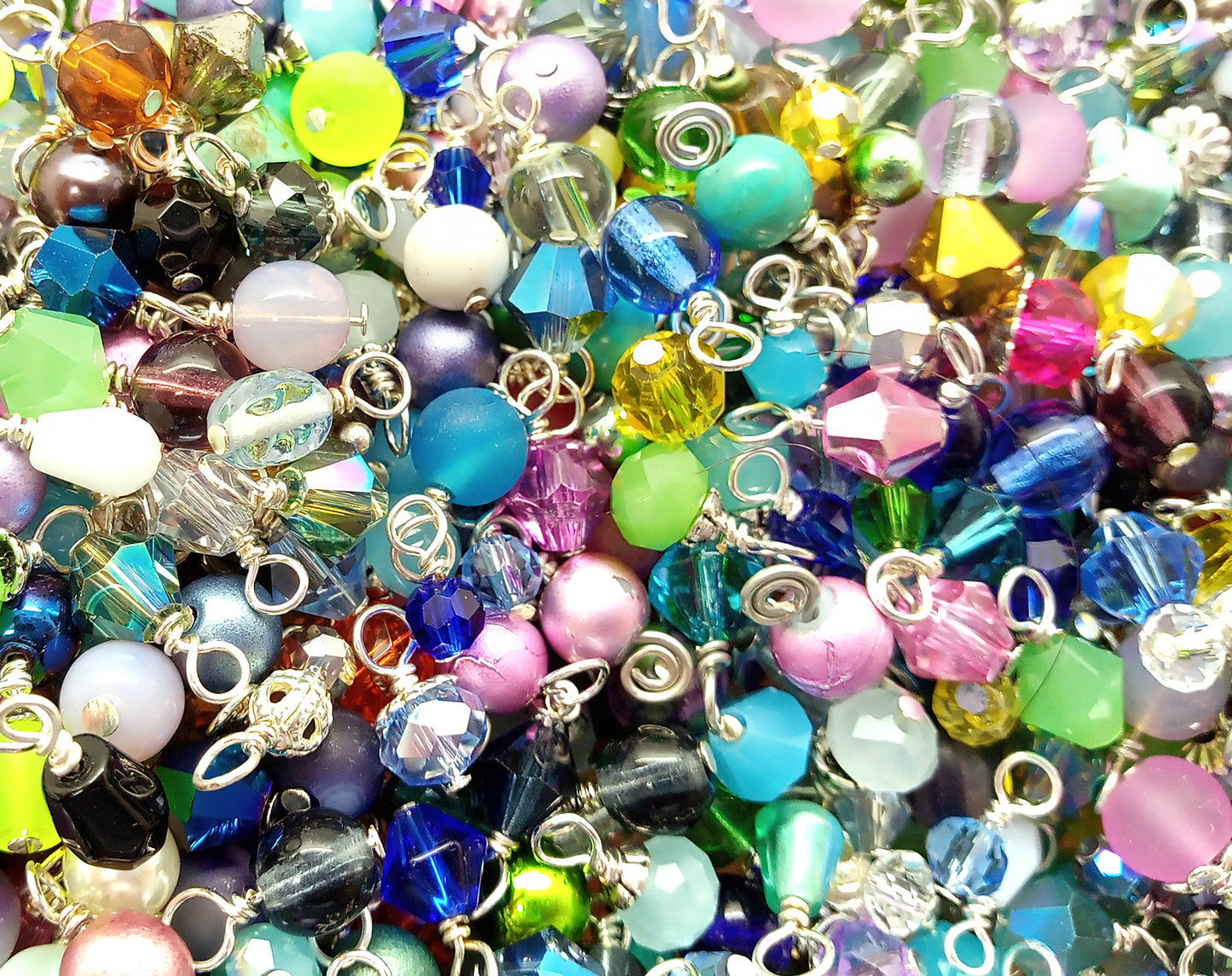 Tiny Bead Dangles, Bulk Pack of 50 Small Assorted Charms