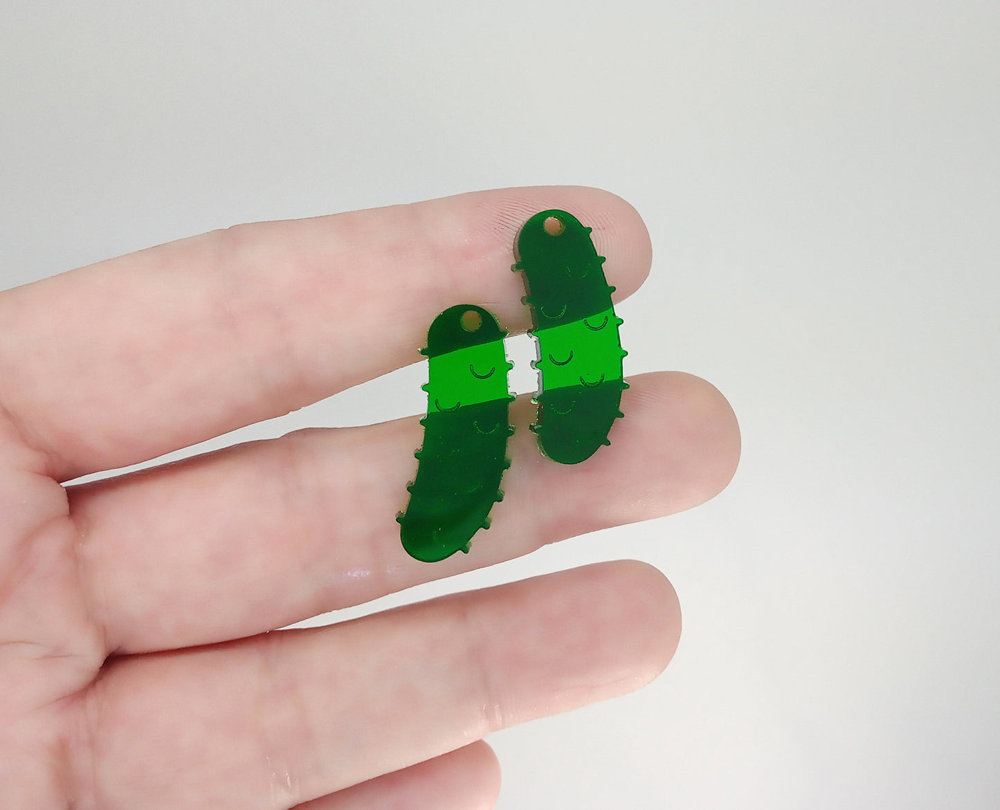 Tiny Pickles Charms - Cute Laser-Cut Acrylic Pickle Pendants - Adorabilities Charms & Trinkets
