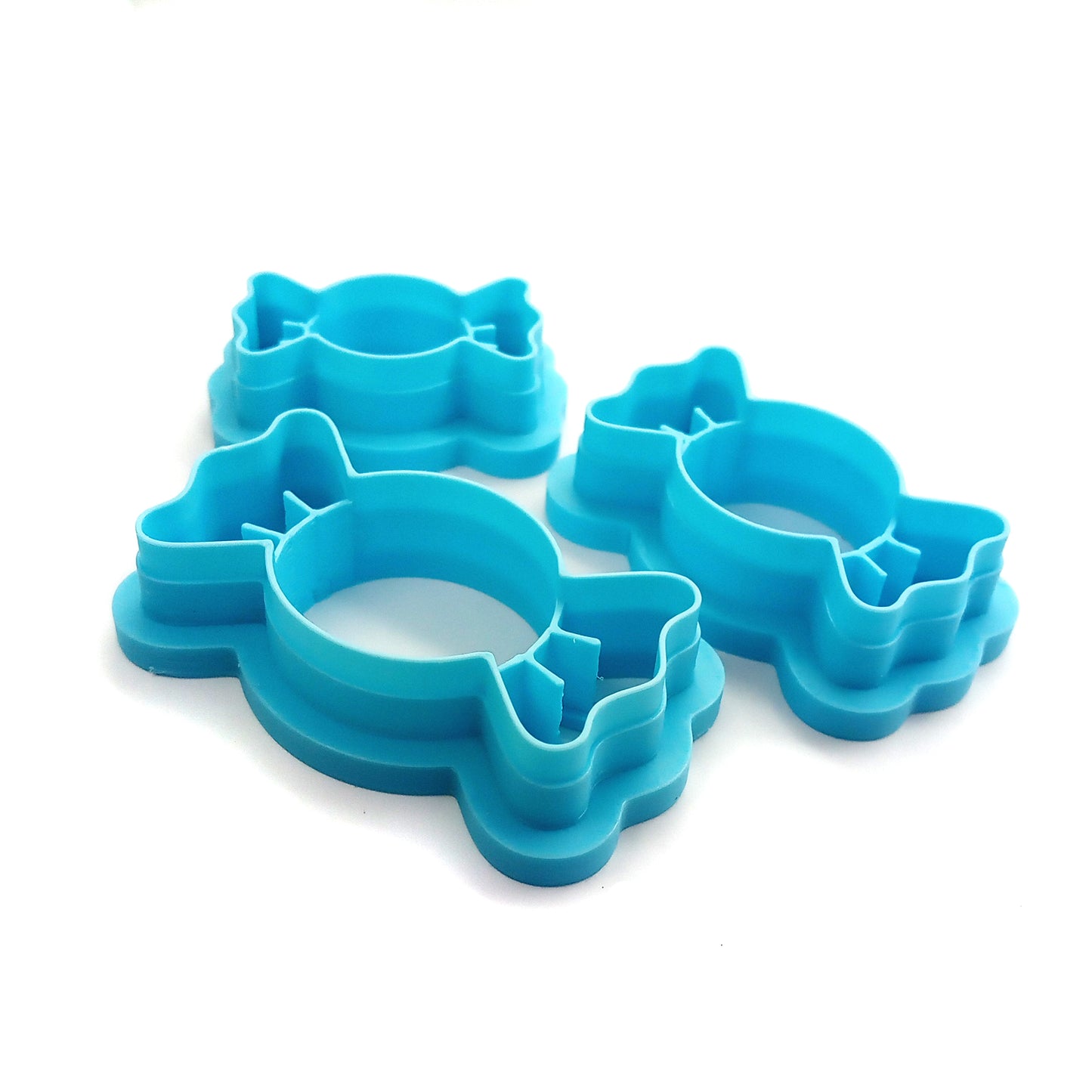 3 candy-shaped clay cutters