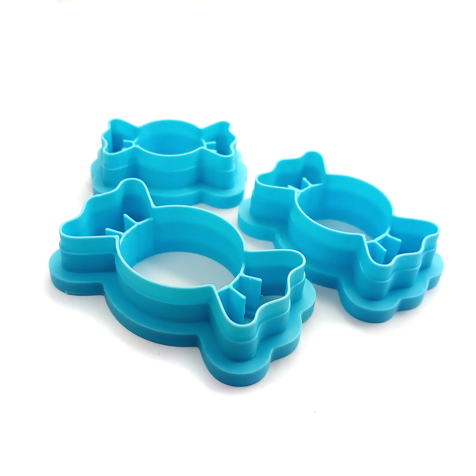 3 candy-shaped clay cutters