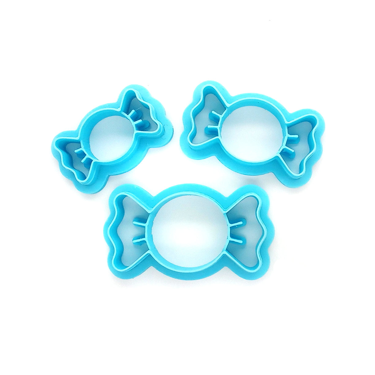 3 candy-shaped clay cutters