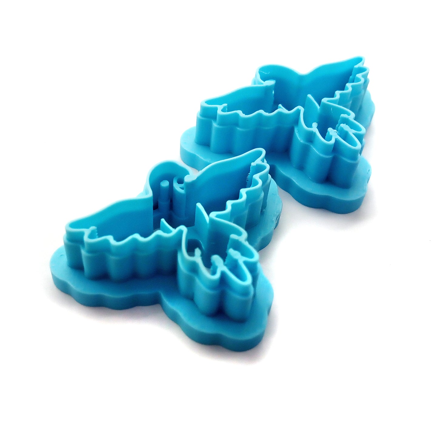 Flying parrot shaped clay cutters, set of 2