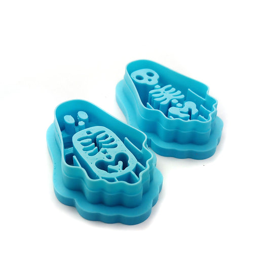 Skeleton ghost clay cutters, set of 2 styles