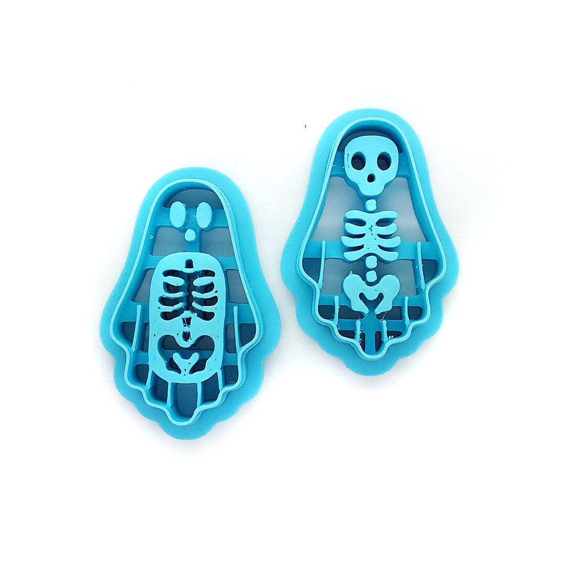 Skeleton ghost clay cutters, set of 2 styles