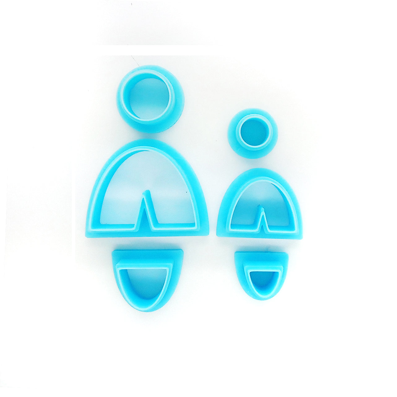 Organic shape clay cutters for making earrings, 6 pieces