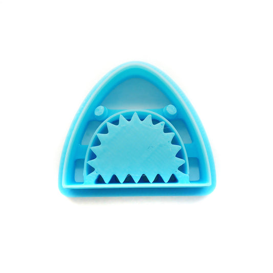 Shark head with teeth polymer clay cutter.