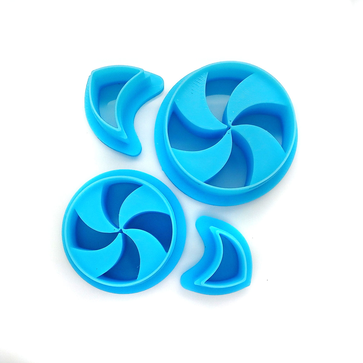 Mint swirl candy polymer clay cutter set