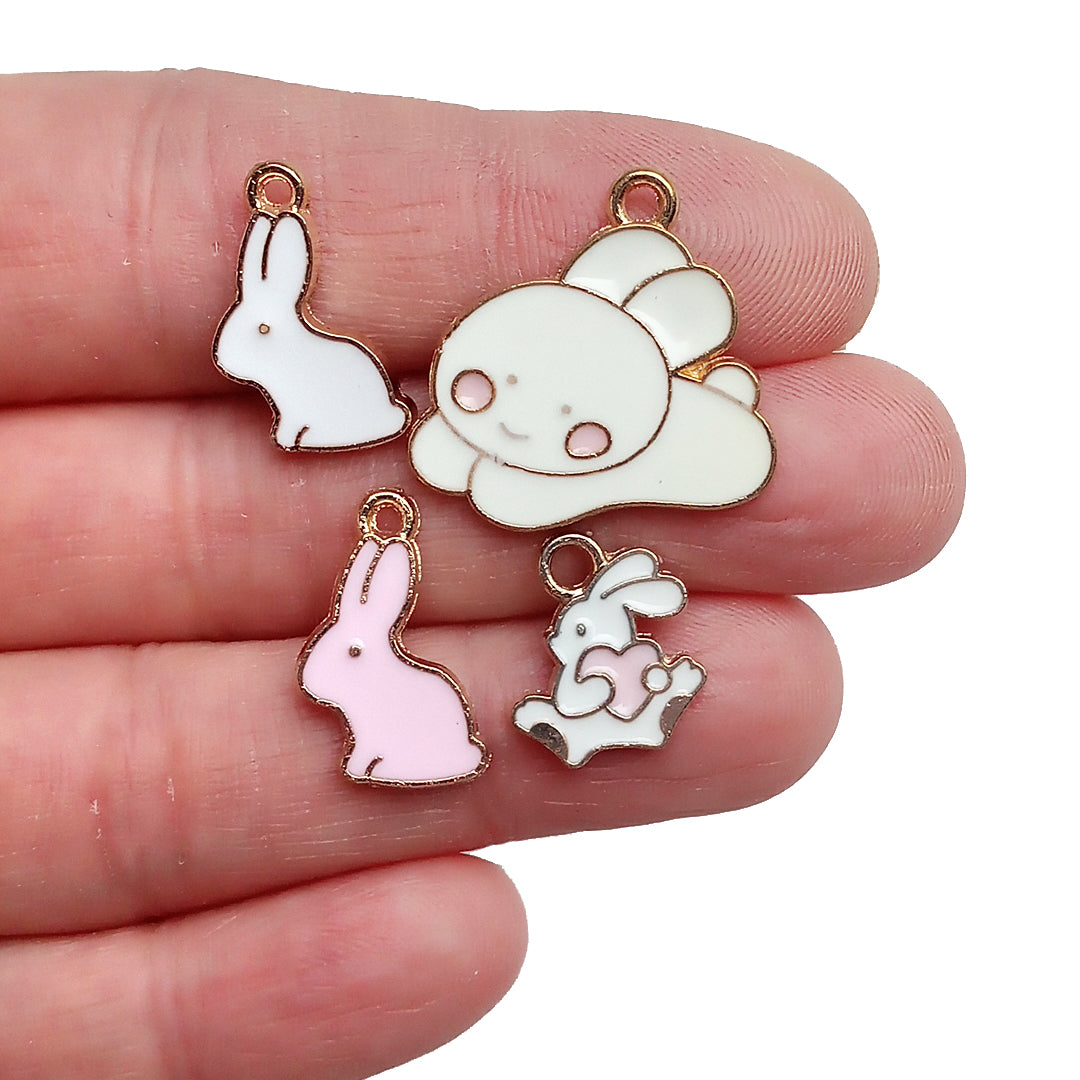 Cute easter bunny charms