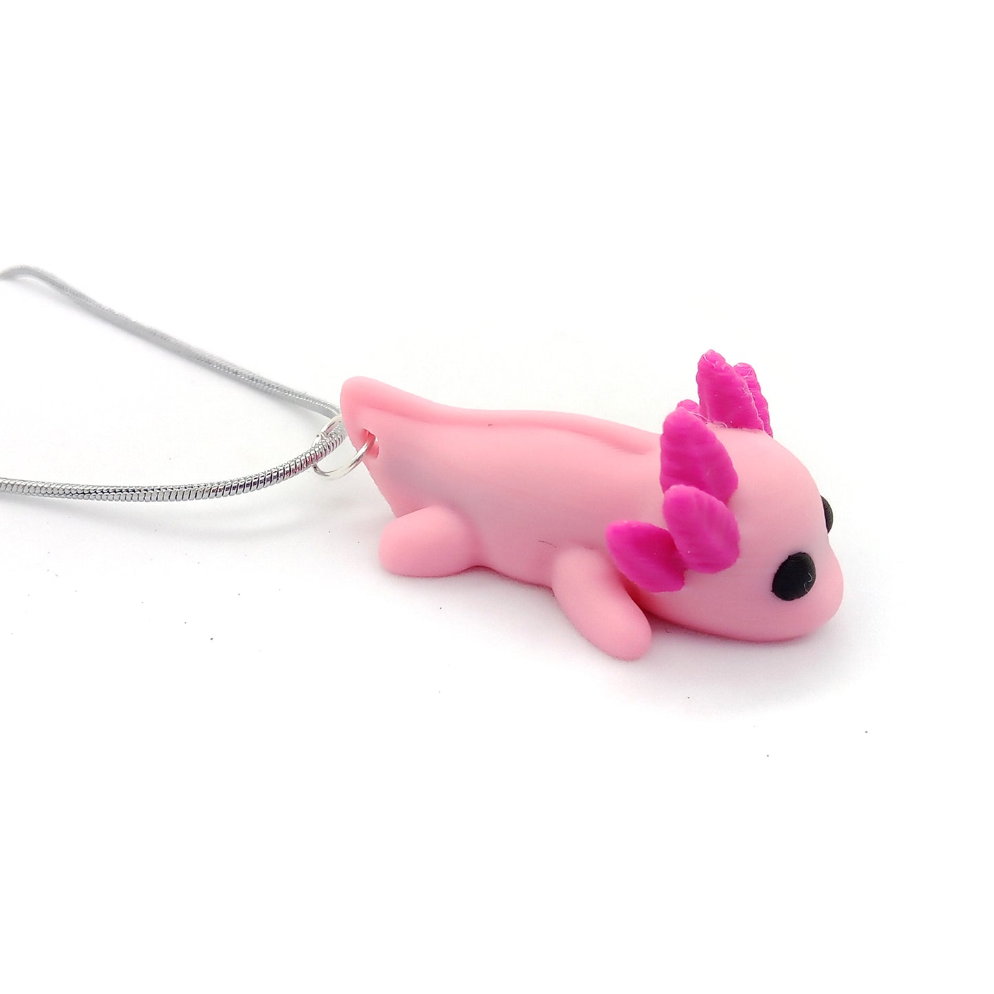 Cute Baby Axolotl Pendant/Charm or Necklace, Pink