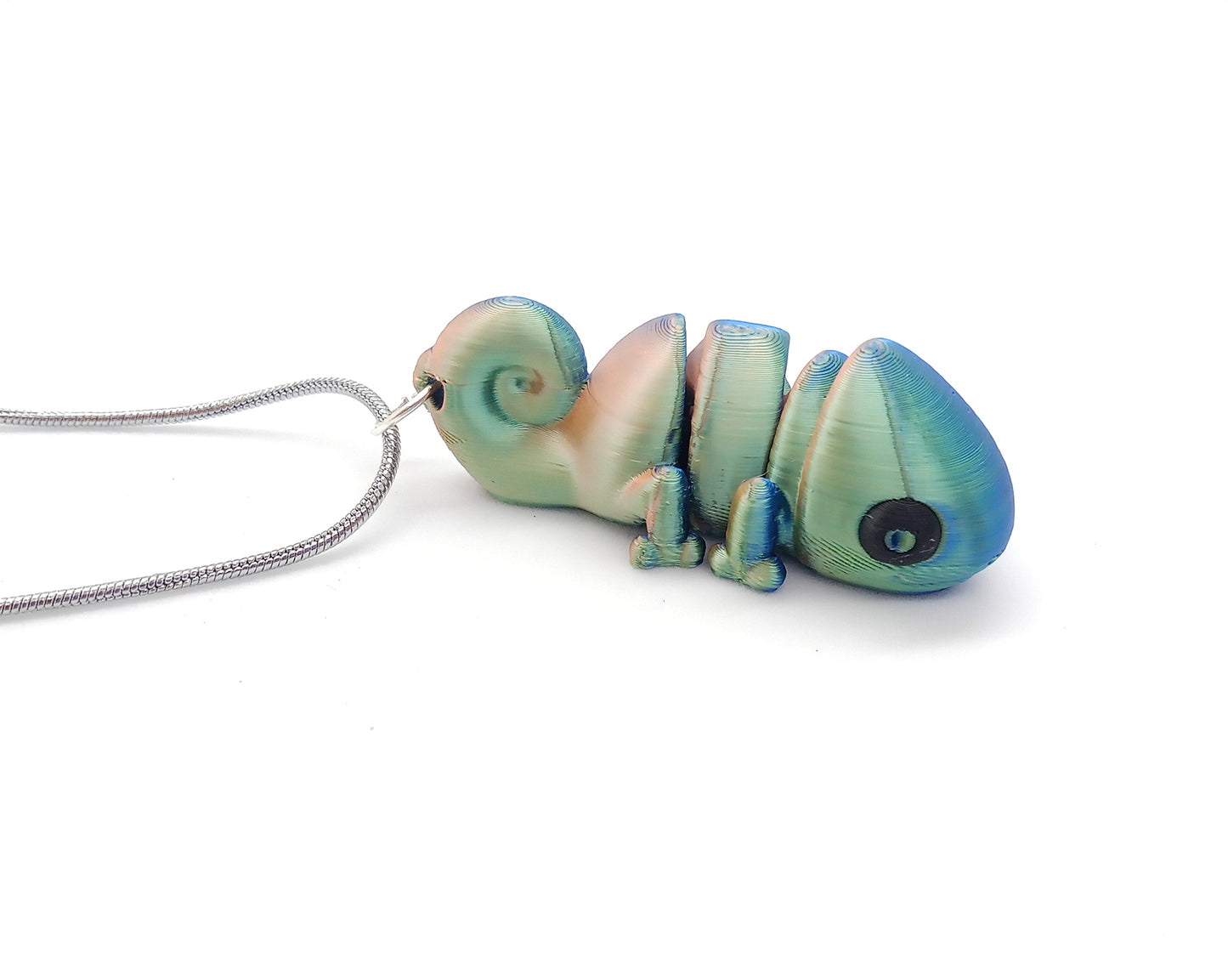 Cute Baby Chameleon Pendant/Charm or Necklace, Multicolored