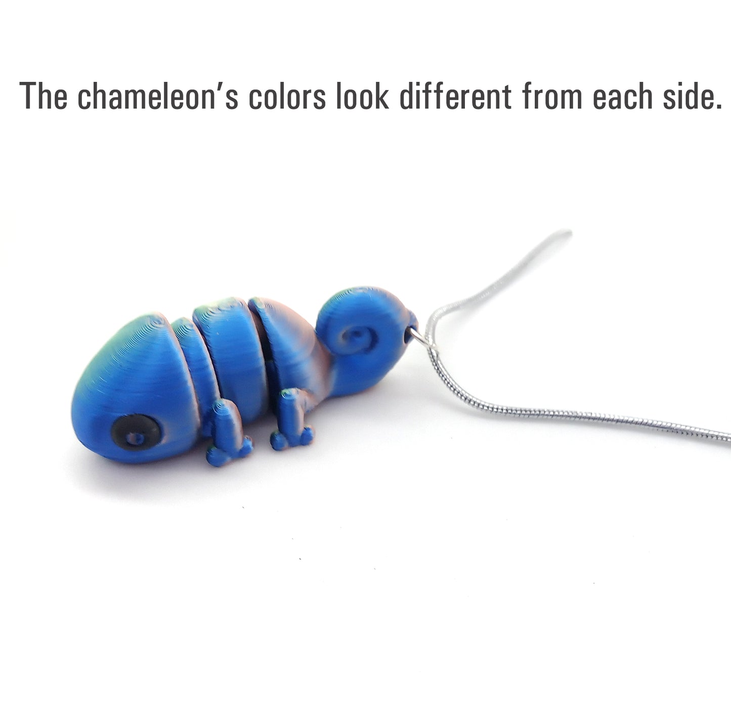 Cute Baby Chameleon Pendant/Charm or Necklace, Multicolored