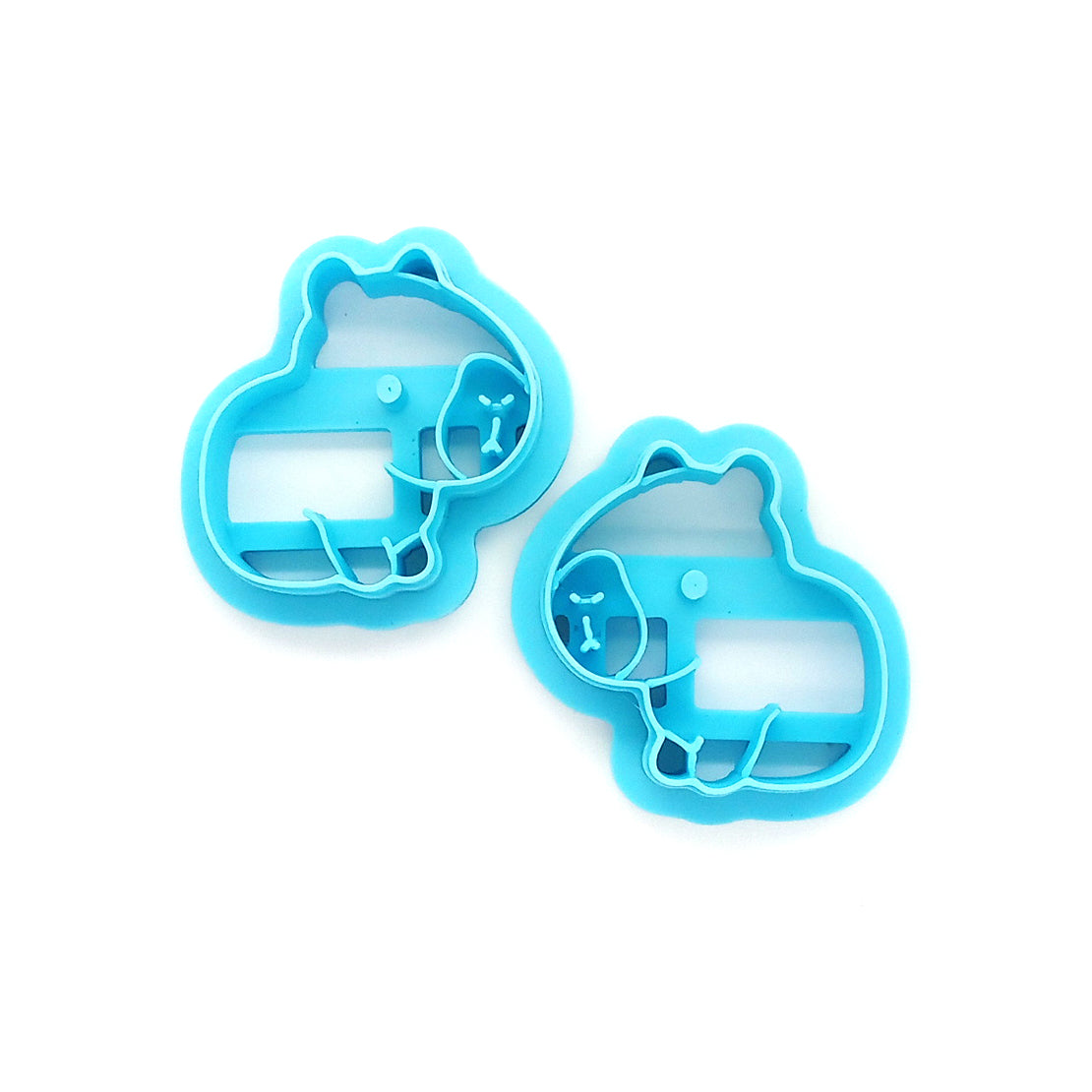 Two cabybara clay cutters on a white background