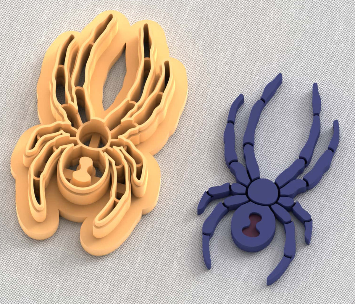 Large spider polymer clay cutter