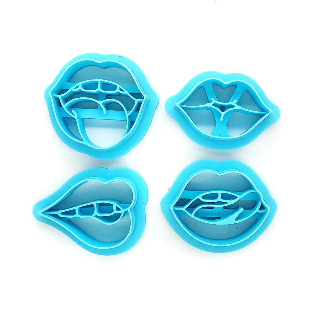 Lips & mouth polymer clay cutter set.