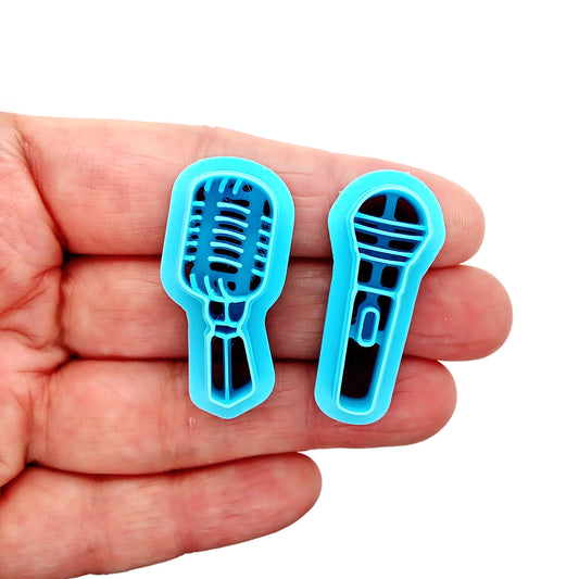 Microphone polymer clay cutters.