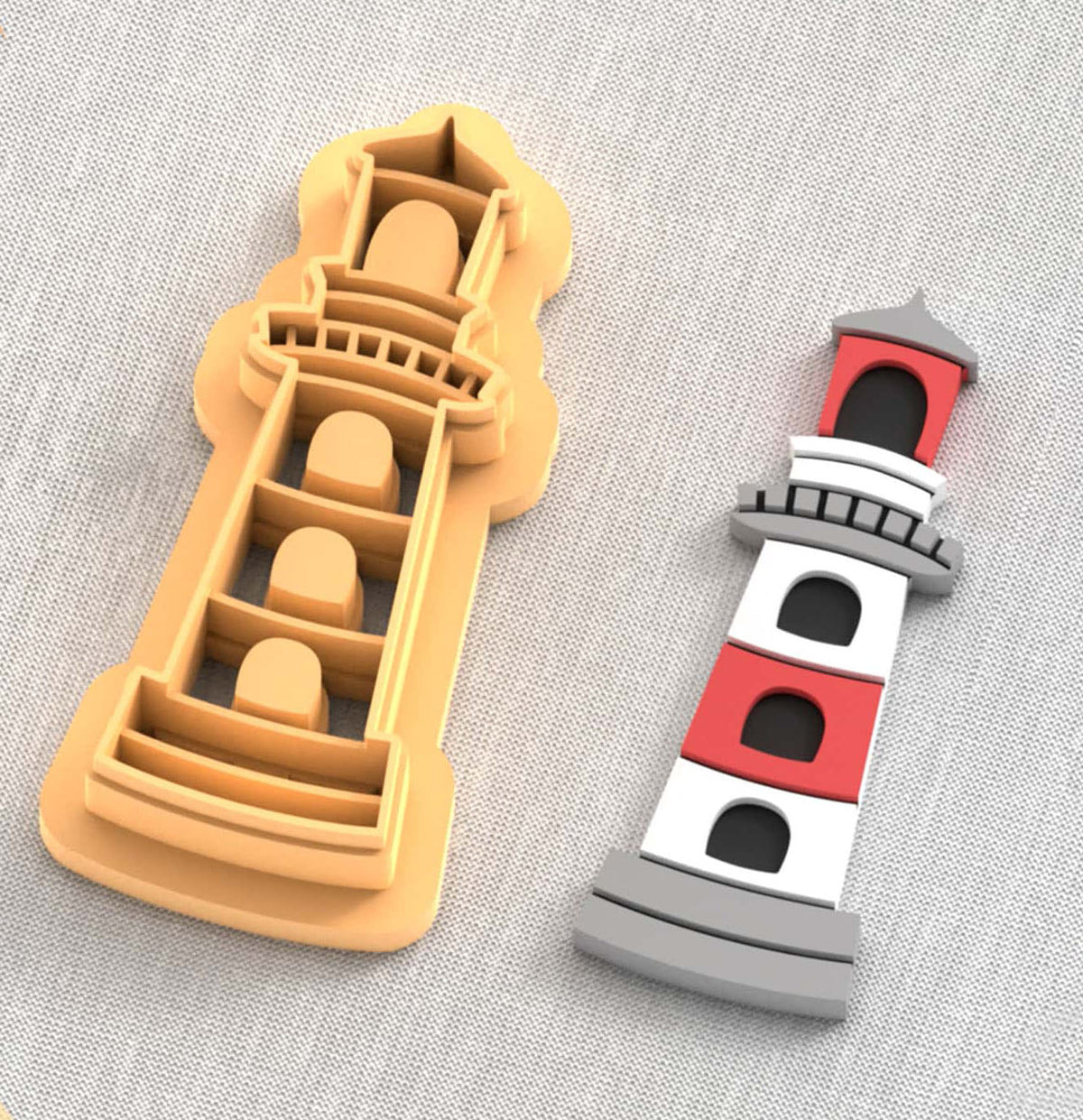 Lighthouse polymer clay cutter.
