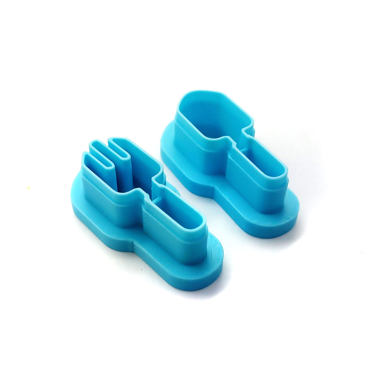 Gardening tools polymer clay cutters: trowel & fork.