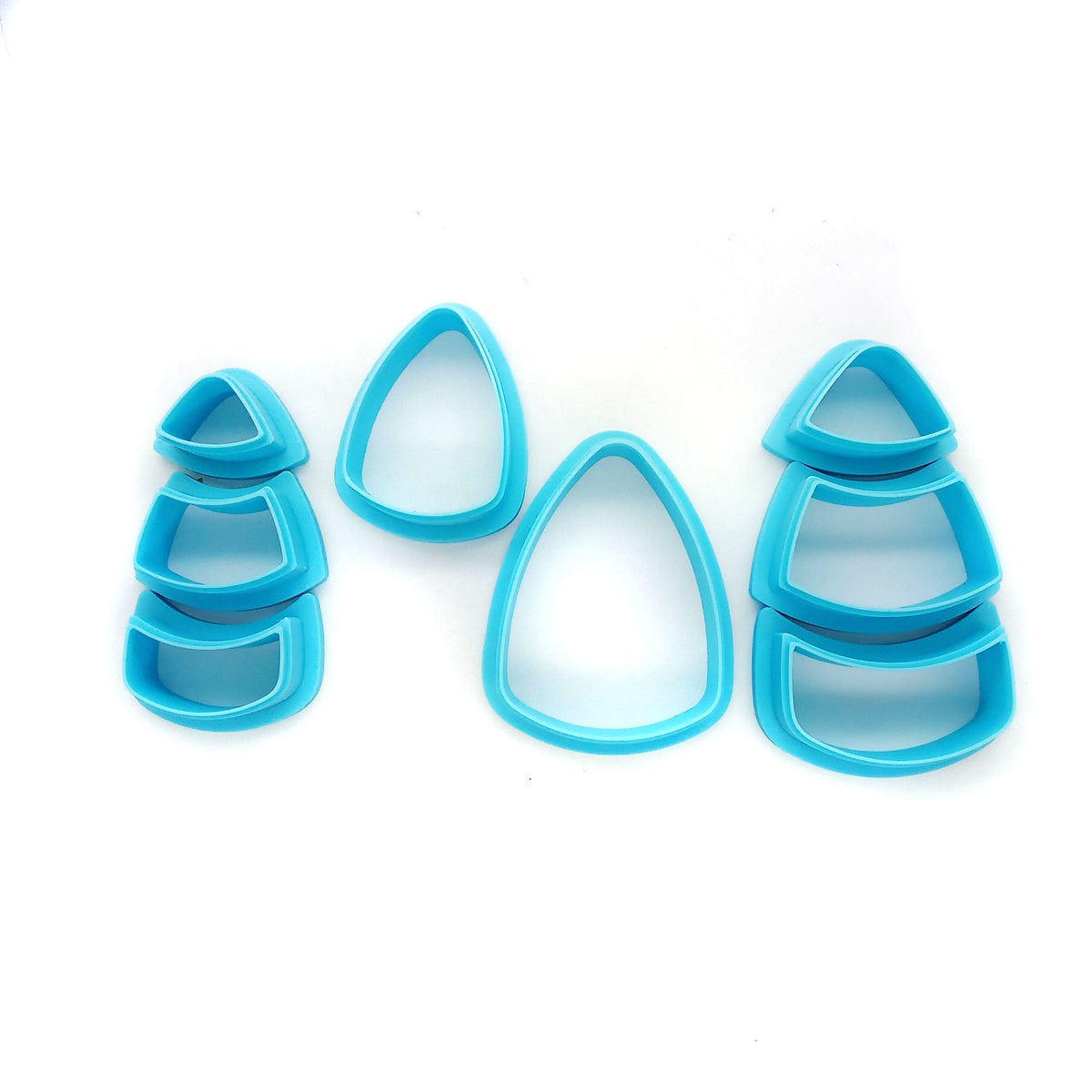Candy corn polymer clau cutter set.