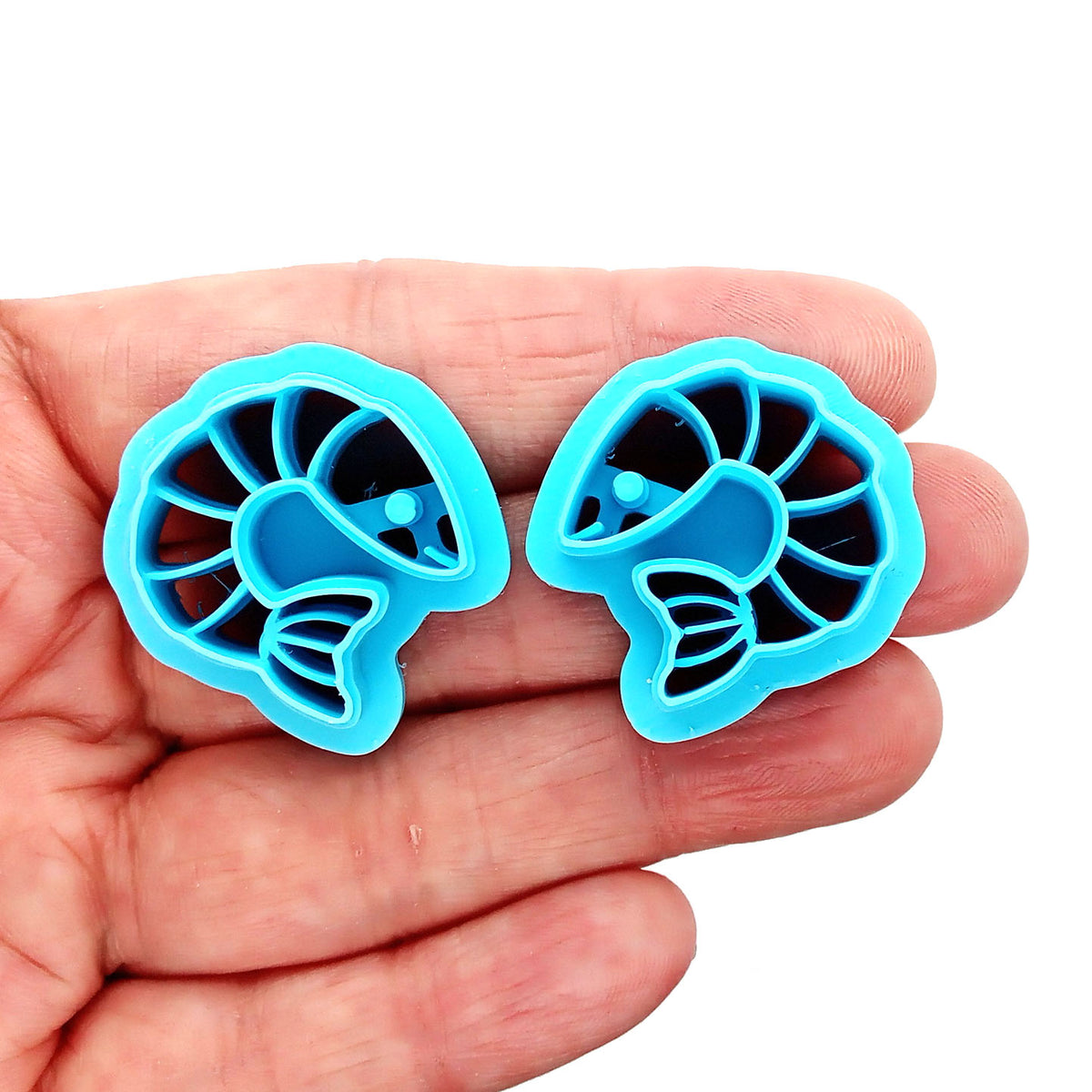 Cooked shrimp polymer clay cutters