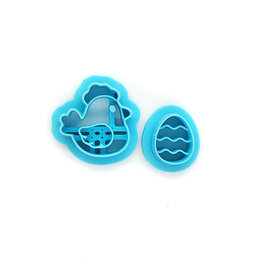 Spring Chicken and egg polymer clay cutters