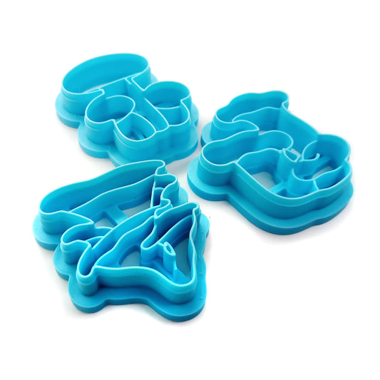 Clusters of mushrooms polymer clay cutter set