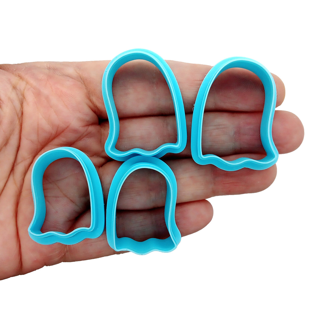 Ghost outline polymer clay cutters, mirrored shapes