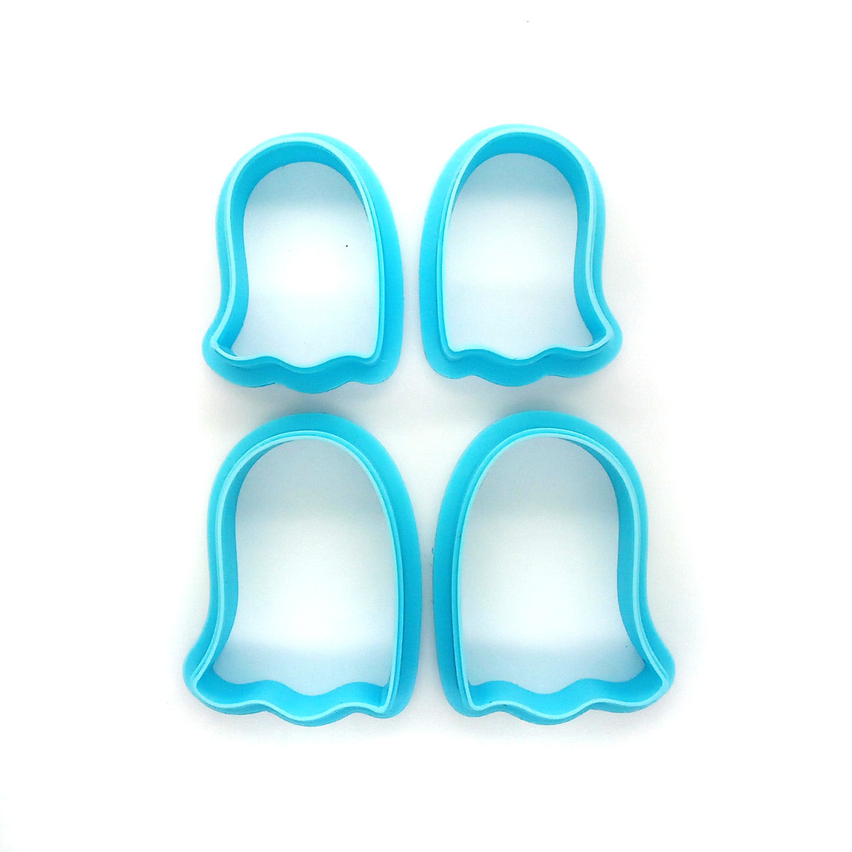 Ghost outline polymer clay cutters, mirrored shapes