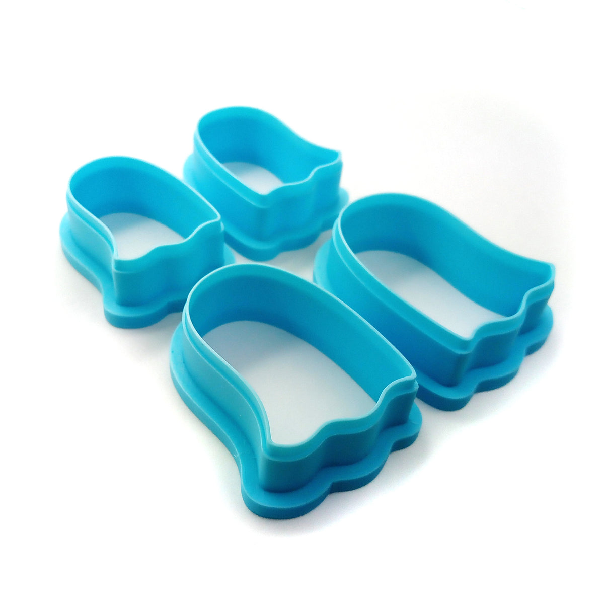 Ghost outline polymer clay cutters, mirrored shapes