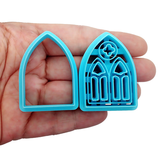 Gothic windows and frames polymer clay cutters.
