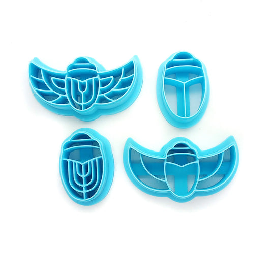Scarab beetle polymer clay cutter set.