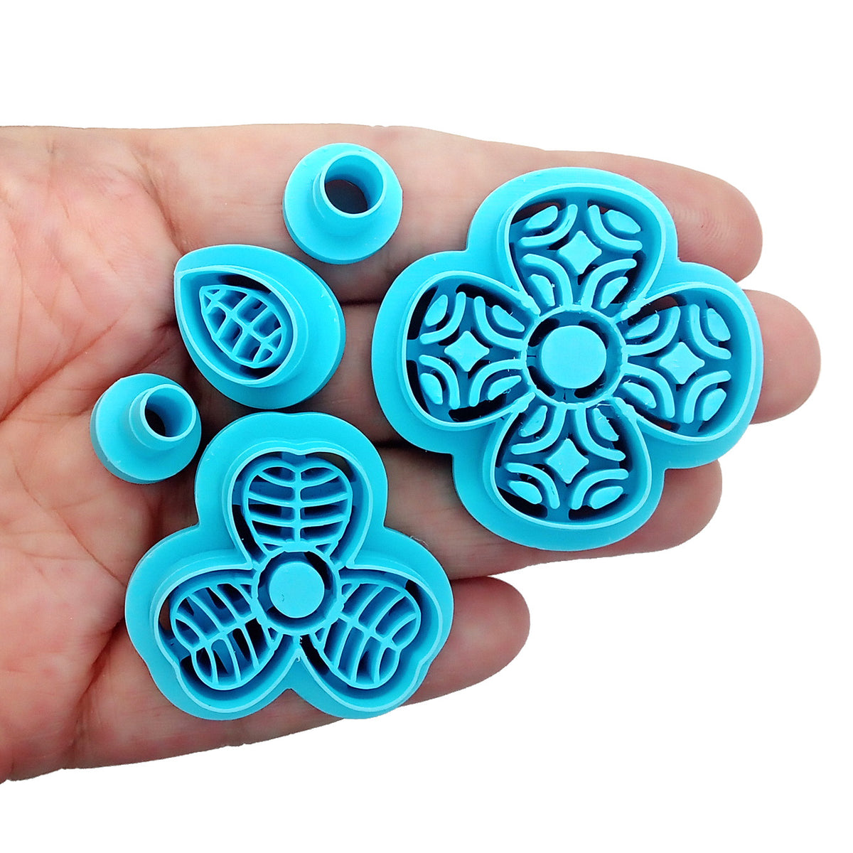 Clover shaped polymer clay cutter set