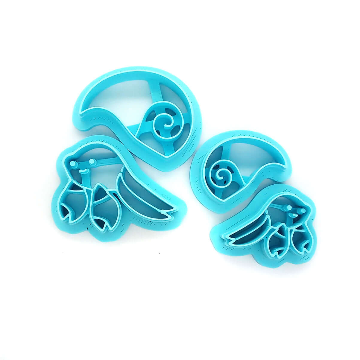Hermit Crab Clay Cutters: 2 Sizes, 4 pieces