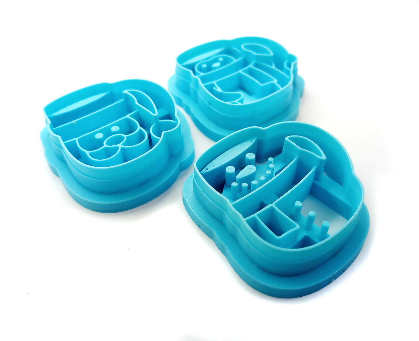 Christmas Mug Clay Cutters: Santa, Snowman & Penguin