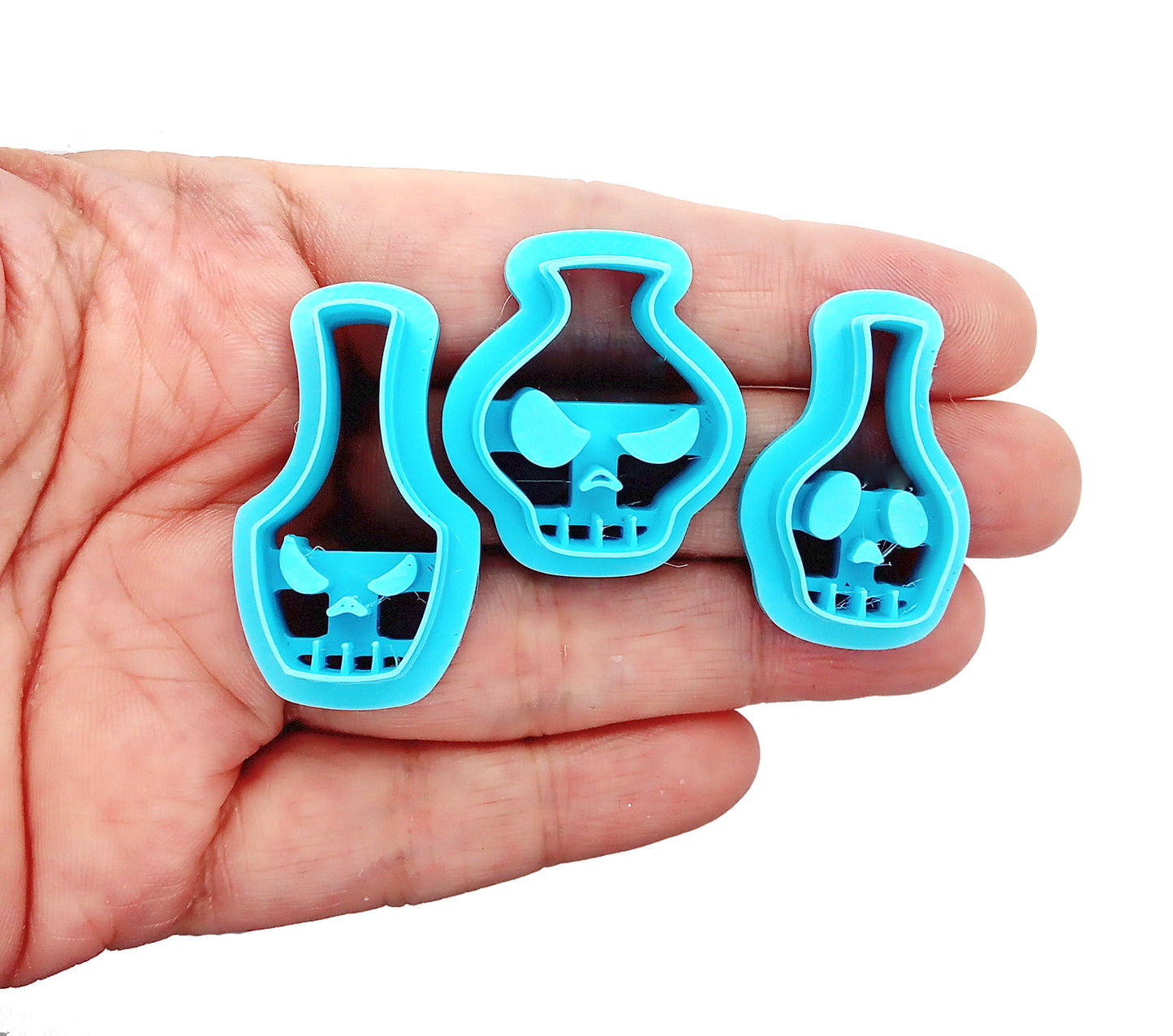 Halloween Clay Cutters: Skull Potion Bottles, Set of 3