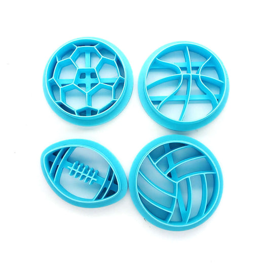 Sports clay cutters: volleyball, soccer ball, basketball and football