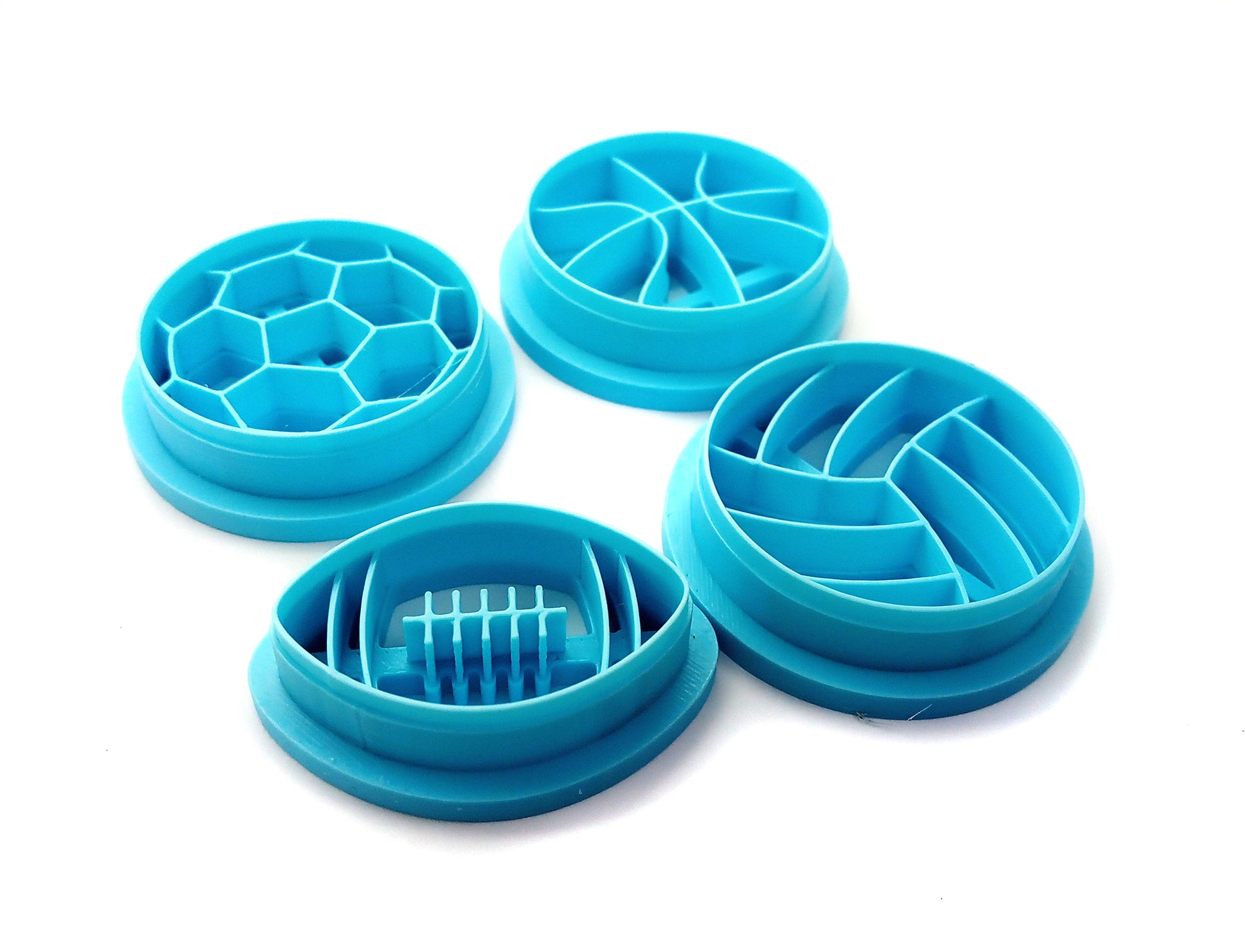 Sports clay cutters: volleyball, soccer ball, basketball and football