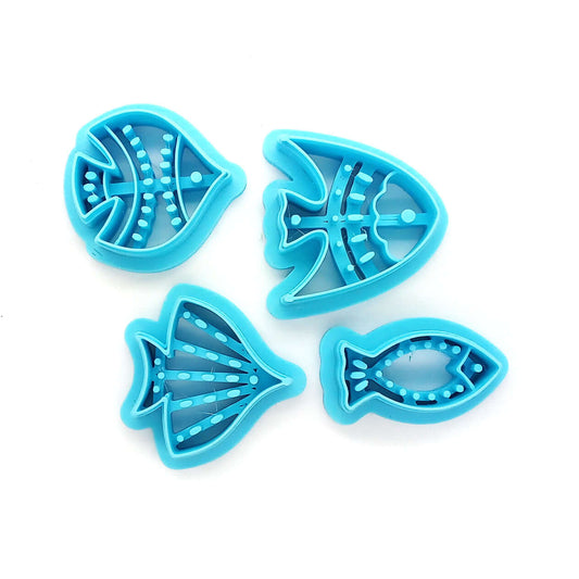 Decorative Fish Clay Cutters, Set of 4