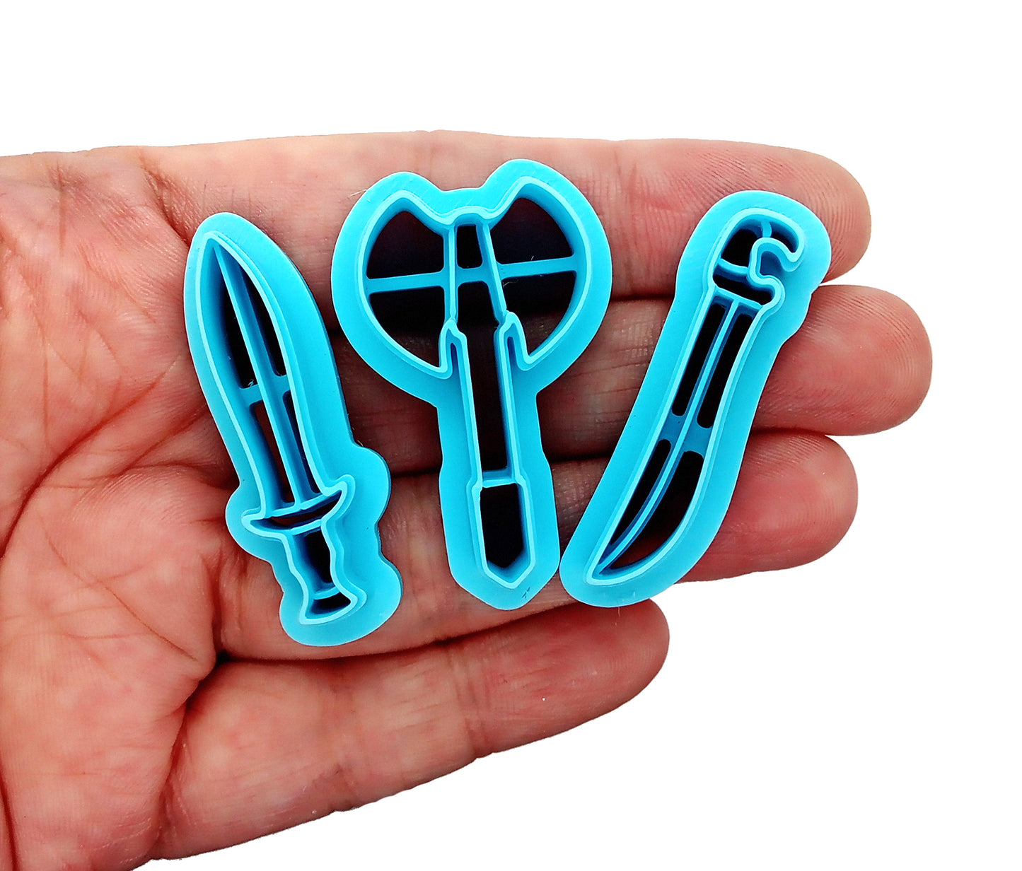 Sword & Axe Clay Cutters: Set of 3