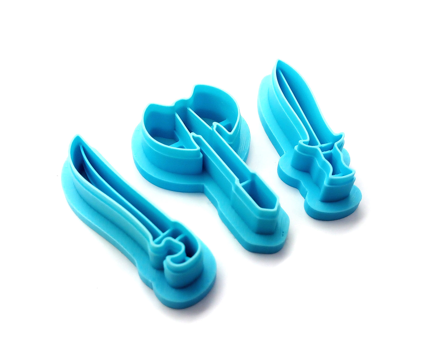 Sword & Axe Clay Cutters: Set of 3