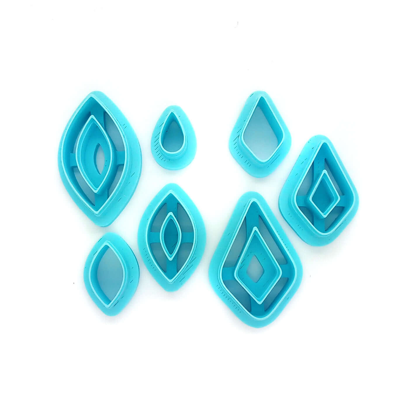 Boho Shape Clay Cutters for Earrings: Drops & Diamonds