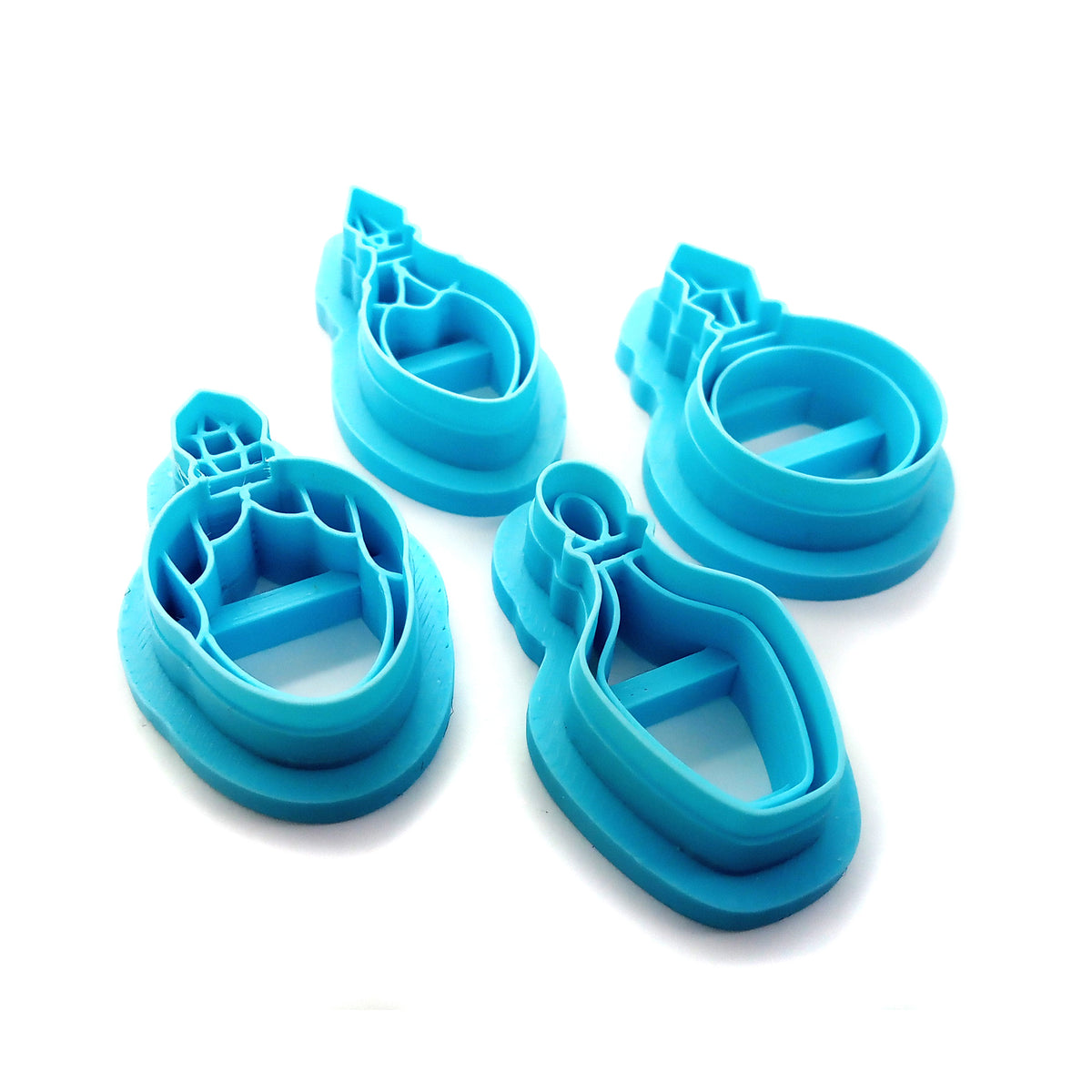 Small potion or perfume bottle polymer clay cutter set.