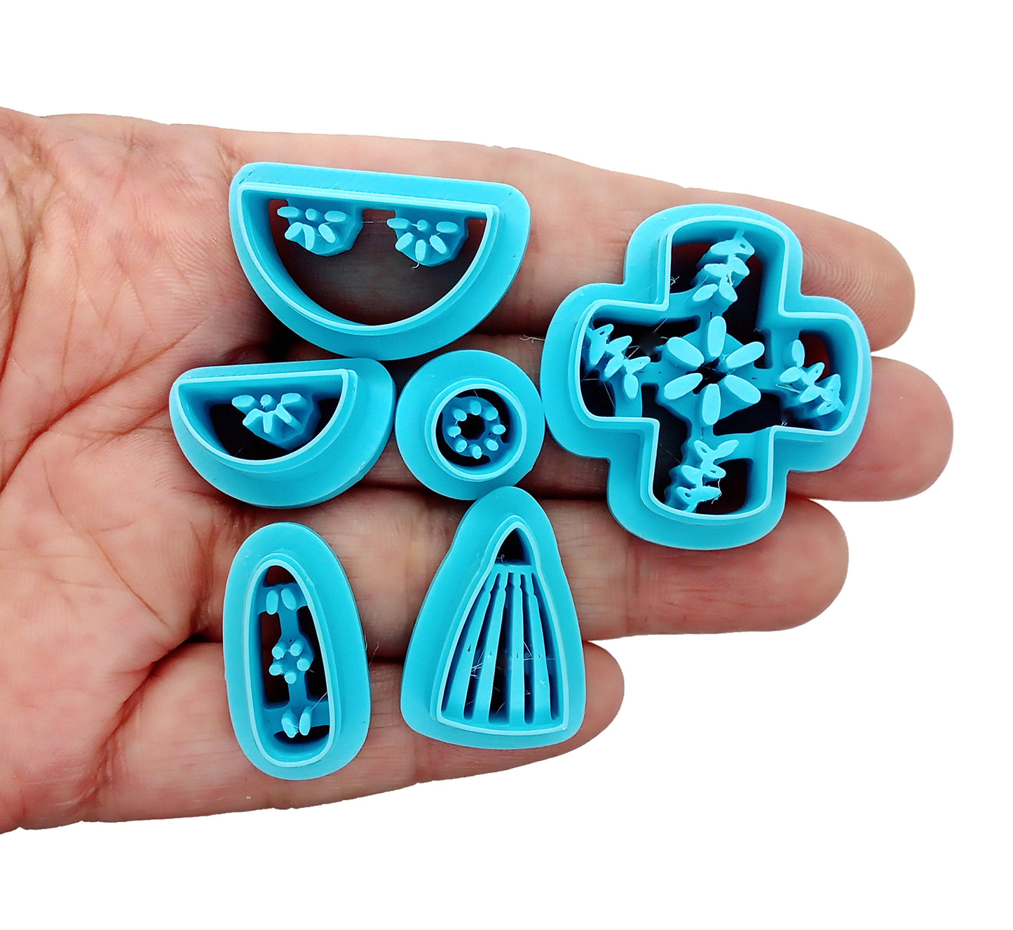 Clay Cutters for Earrings: Pretty Ceramic Shapes, 6 pieces