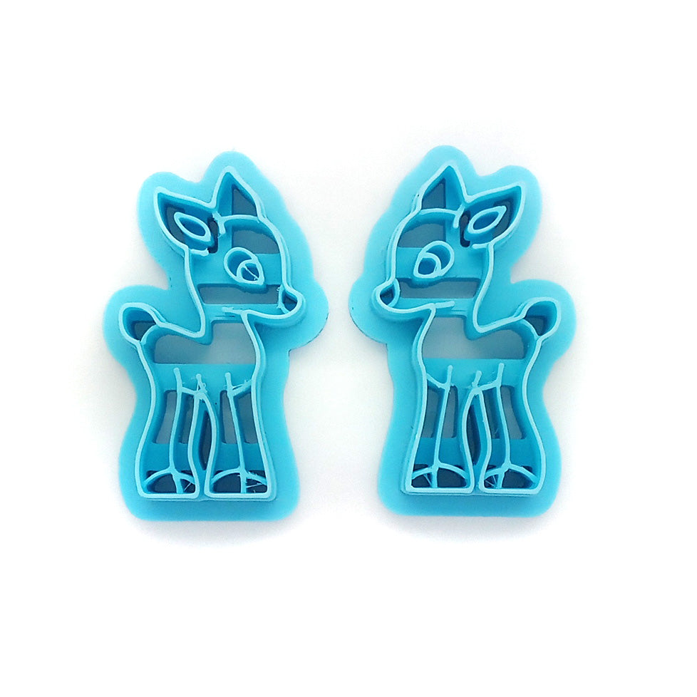 Reindeer or deer polymer clay cutters.