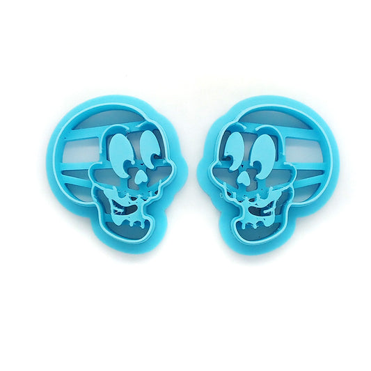 Smiling skulls polymer clay cutters.