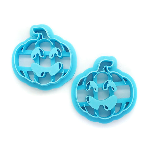 Smiling Jack O Lantern polymer clay cutters.