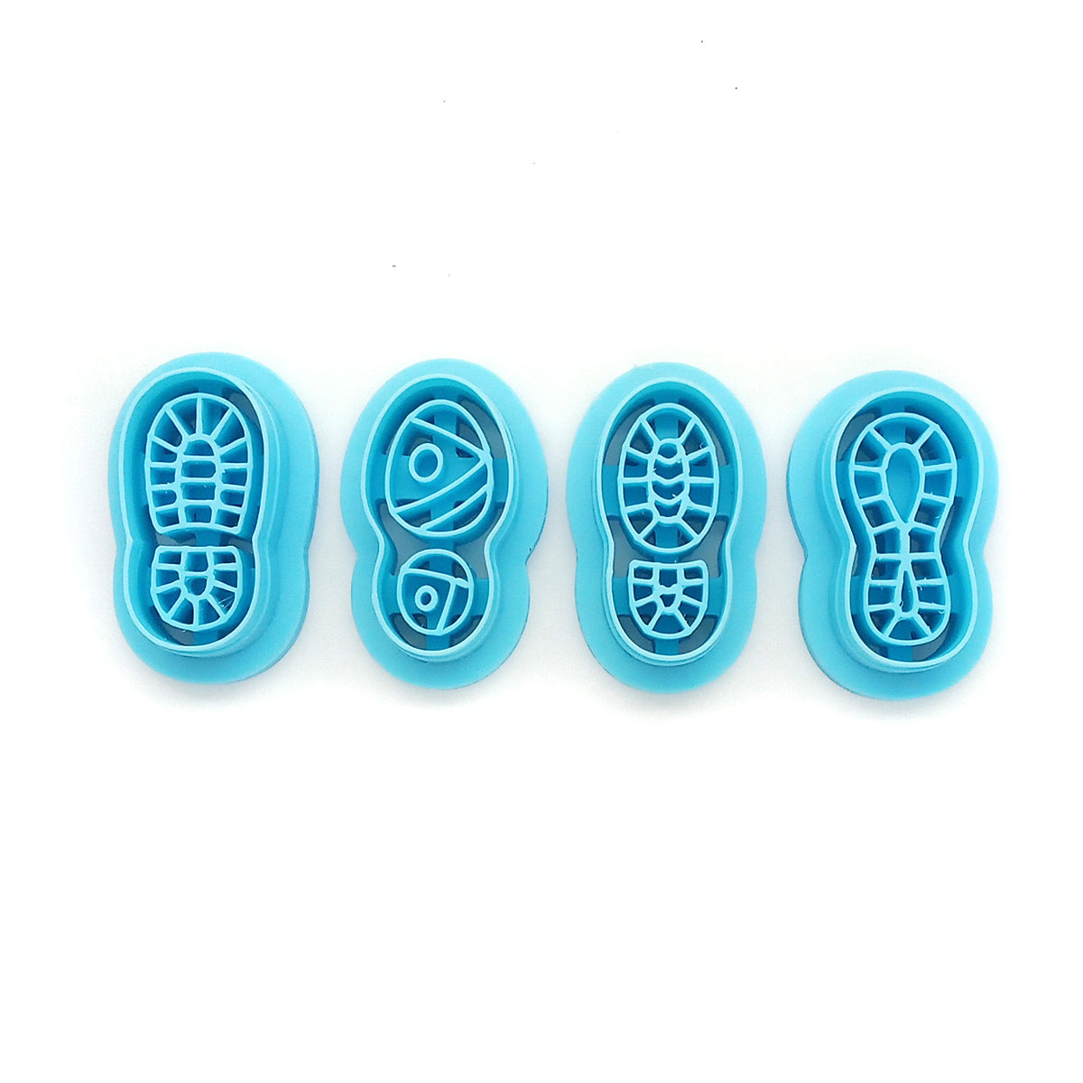 Boot shoe or foot prints clay cutter set