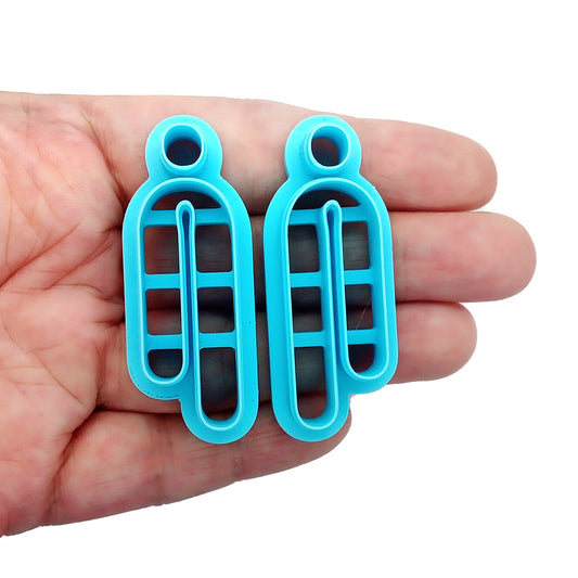 Boho organic shaped earring polymer clay cutters.