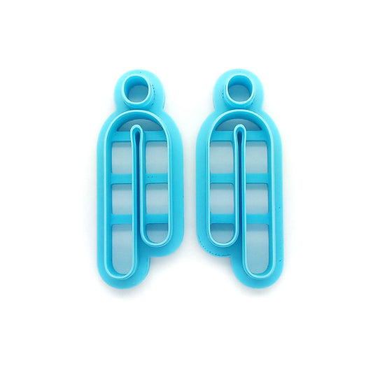 Boho organic shaped earring polymer clay cutters.