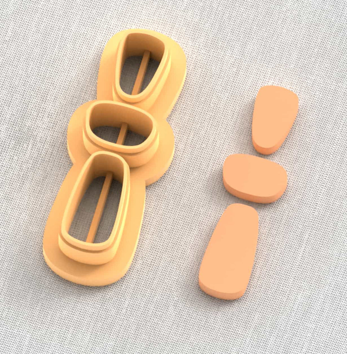 Boho shapes clay cutter set for earrings
